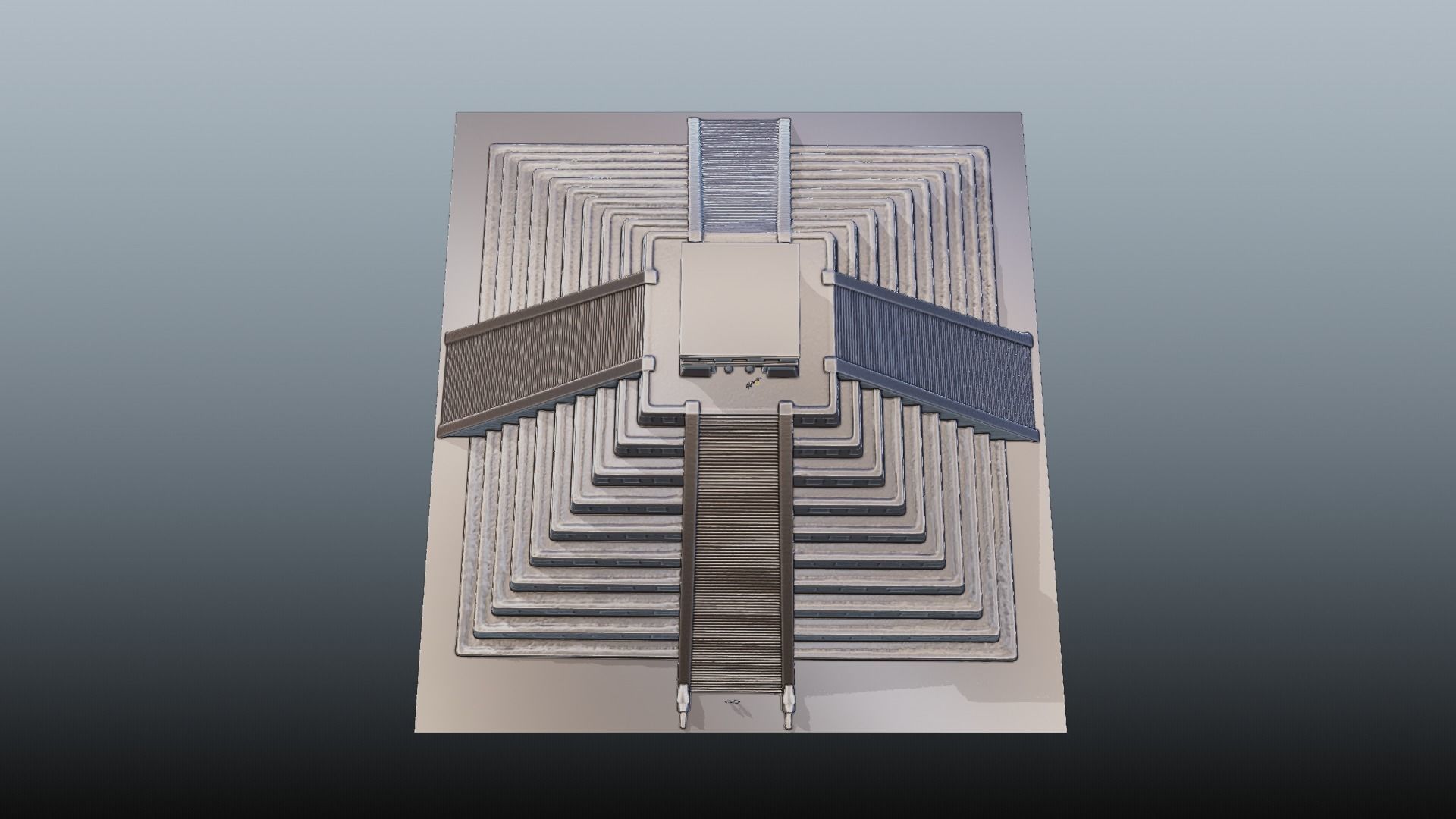 Chichen Itza Rebuilt Landscape and 3D Printable 3D model_28