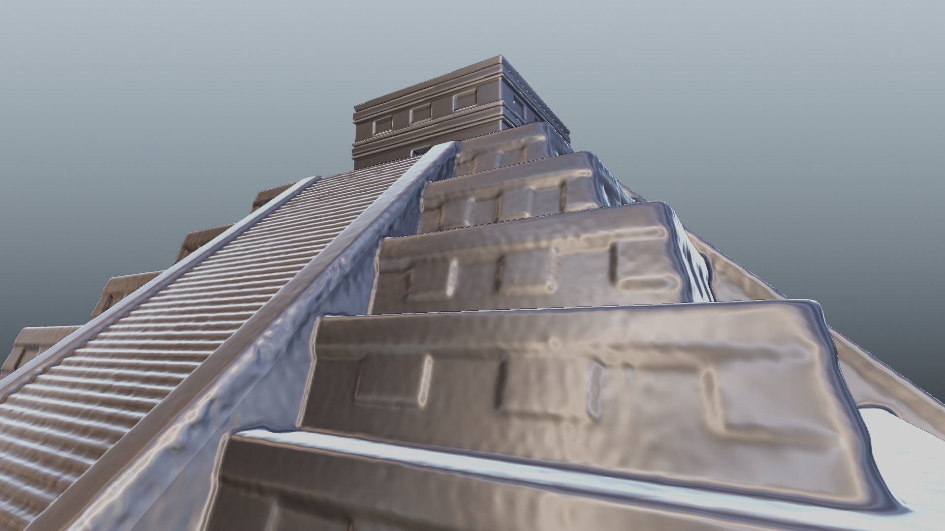 Chichen Itza Rebuilt Landscape and 3D Printable 3D model_35