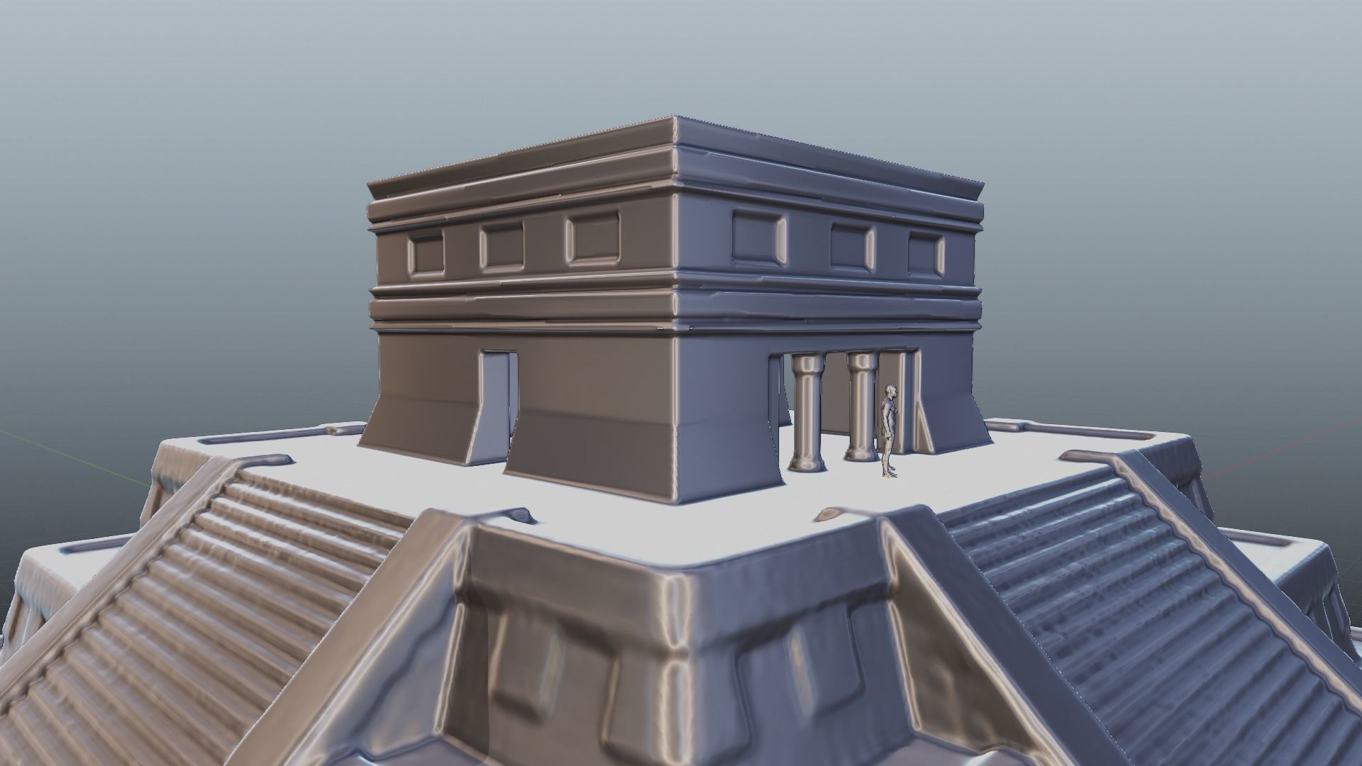 Chichen Itza Rebuilt Landscape and 3D Printable 3D model_17