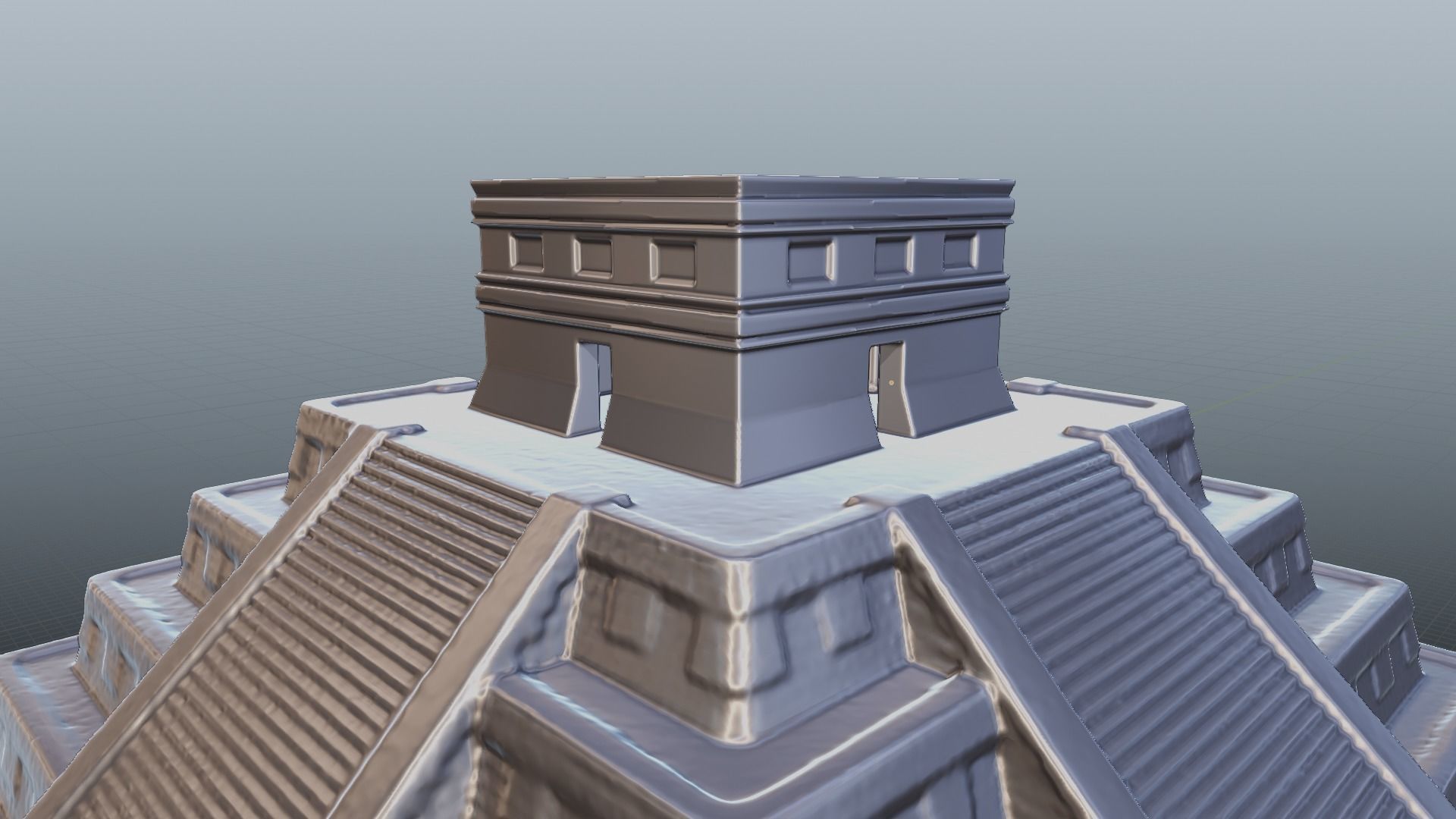 Chichen Itza Rebuilt Landscape and 3D Printable 3D model_19