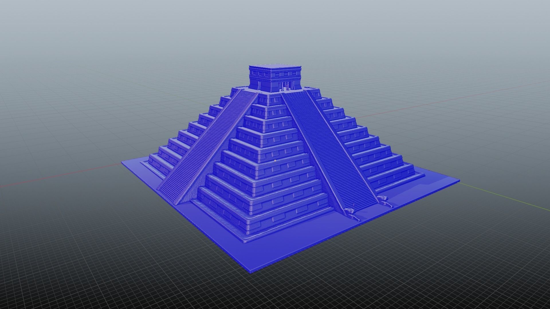 Chichen Itza Rebuilt Landscape and 3D Printable 3D model_51