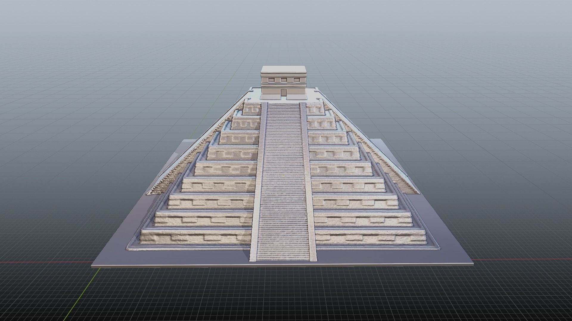 Chichen Itza Rebuilt Landscape and 3D Printable 3D model_8
