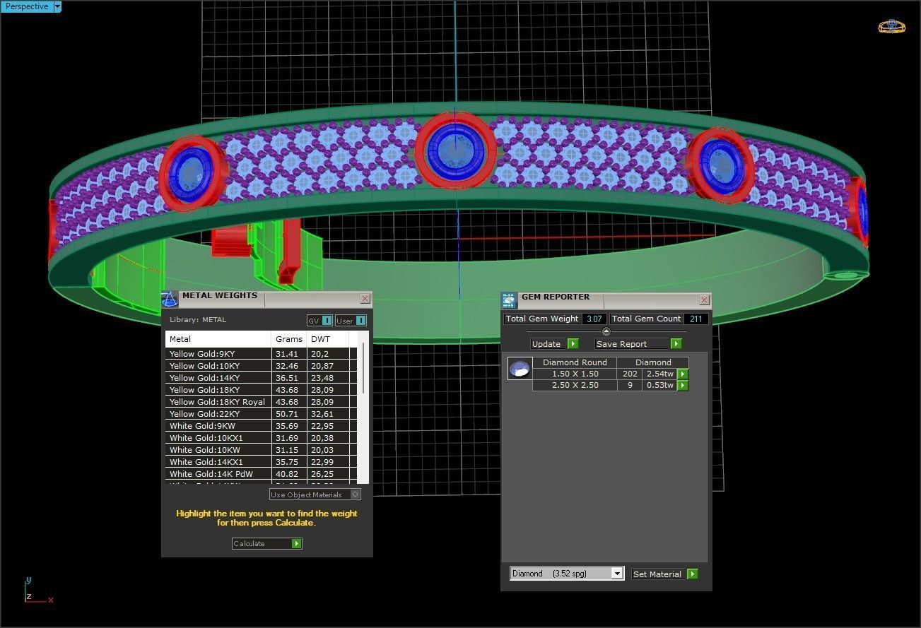 Cartier style bracelet 3D print model_8