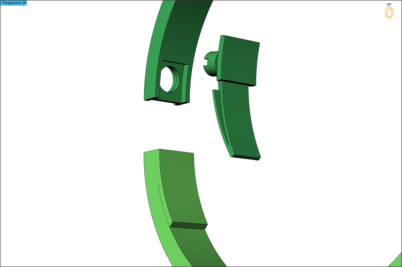 Cartier style bracelet 3D print model_4