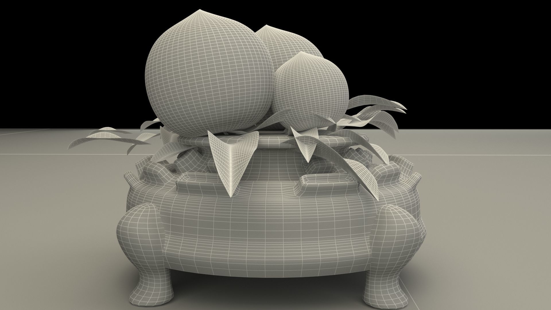 Chinese peach 3D model_10