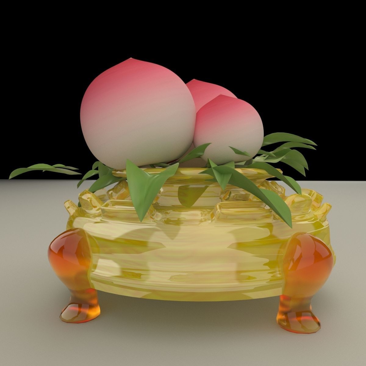 Chinese peach 3D model_3