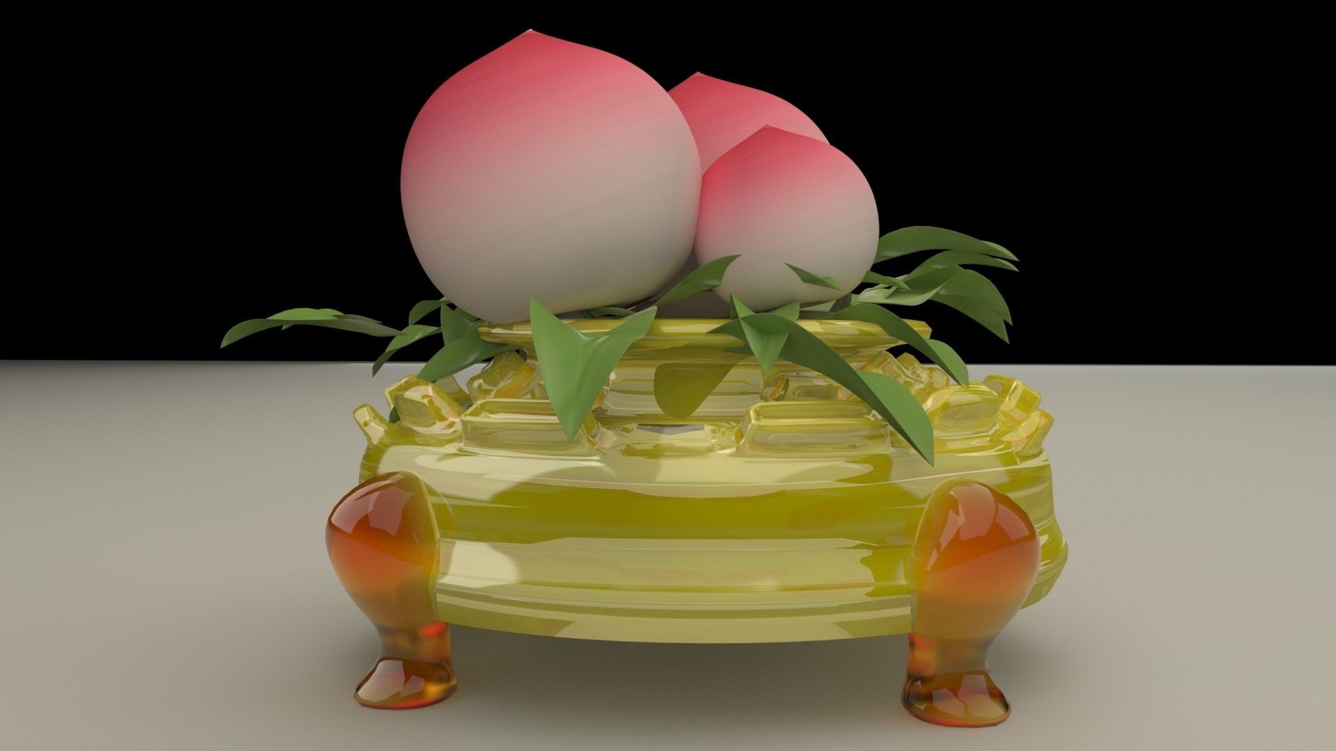 Chinese peach 3D model_6