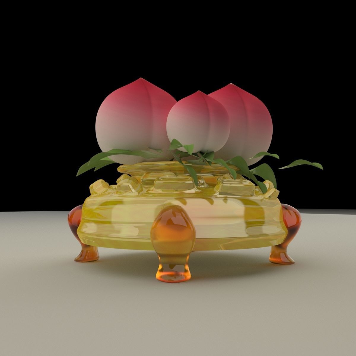 Chinese peach 3D model_5