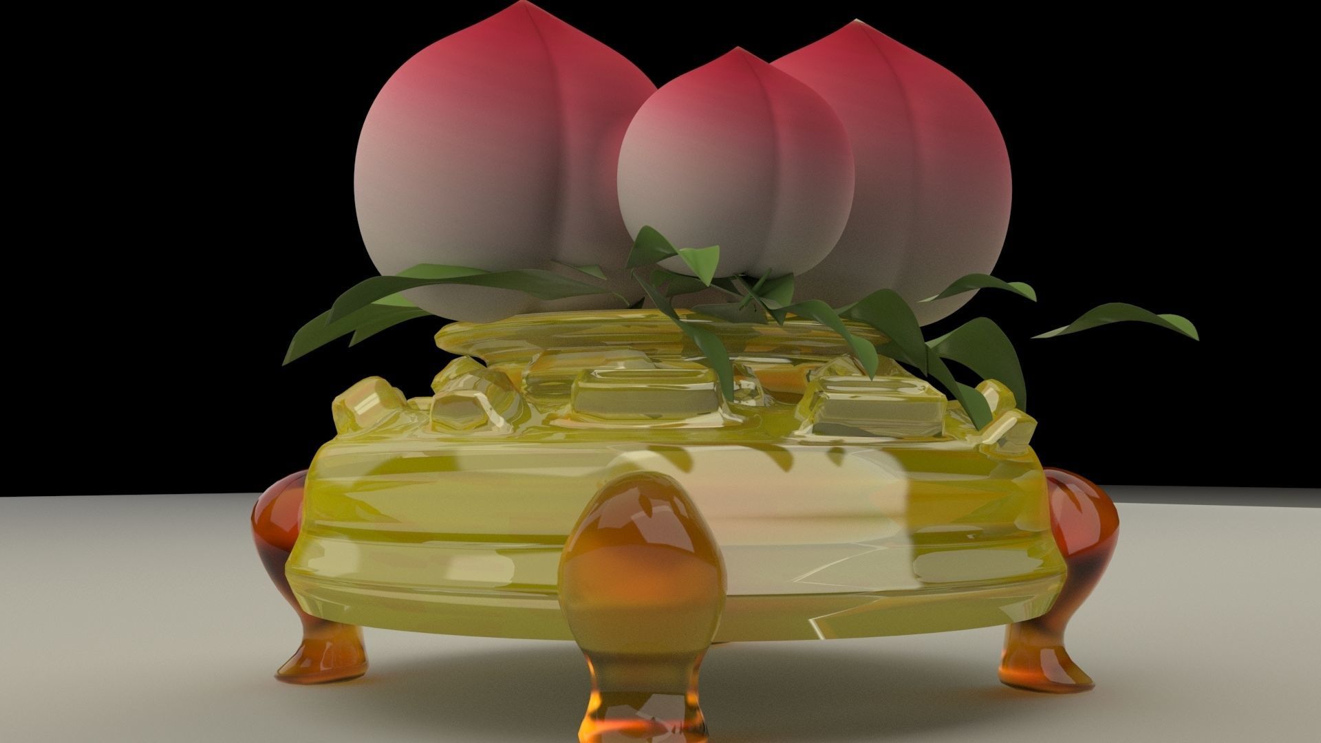 Chinese peach 3D model_7