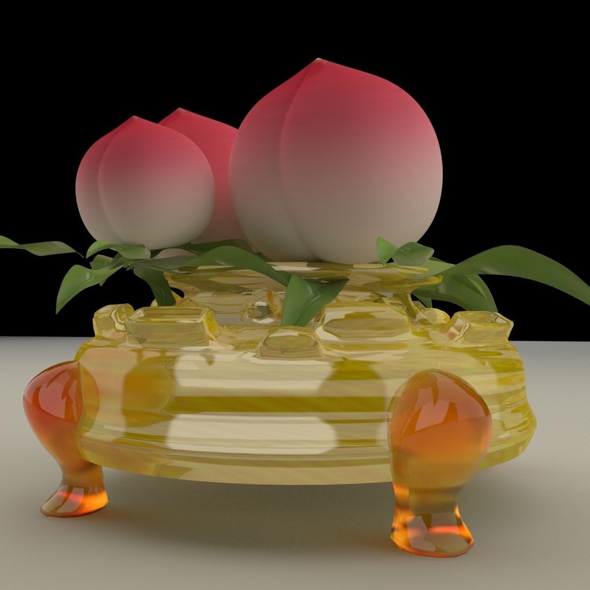 Chinese peach 3D model_2