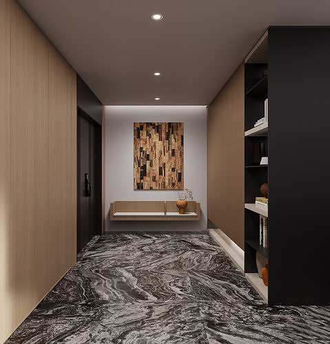 3D model of modern villa interior design 3D model 4