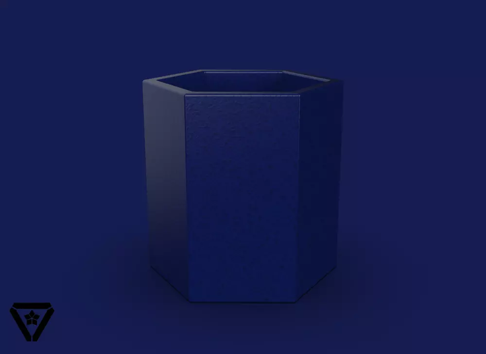 05 Hexagon Geometric Vase Flower Pot V1 Nafisa 3D print model_0