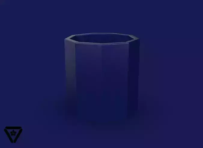 08 Nonagon Geometric Planter Pot V1 Inna