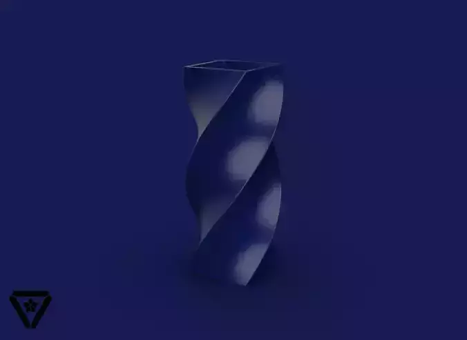 11 Pentagon Twist Geometric Planter Pot V1 Suki