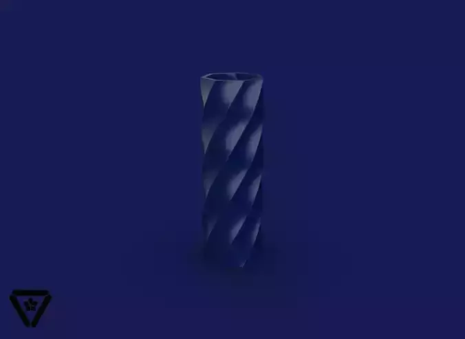 13 Heptagon Twist Geometric Vase V1 Lilac 3D print model