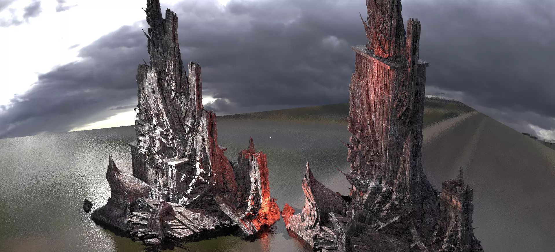 Ancient Stone Wraith Towers 3D model_0