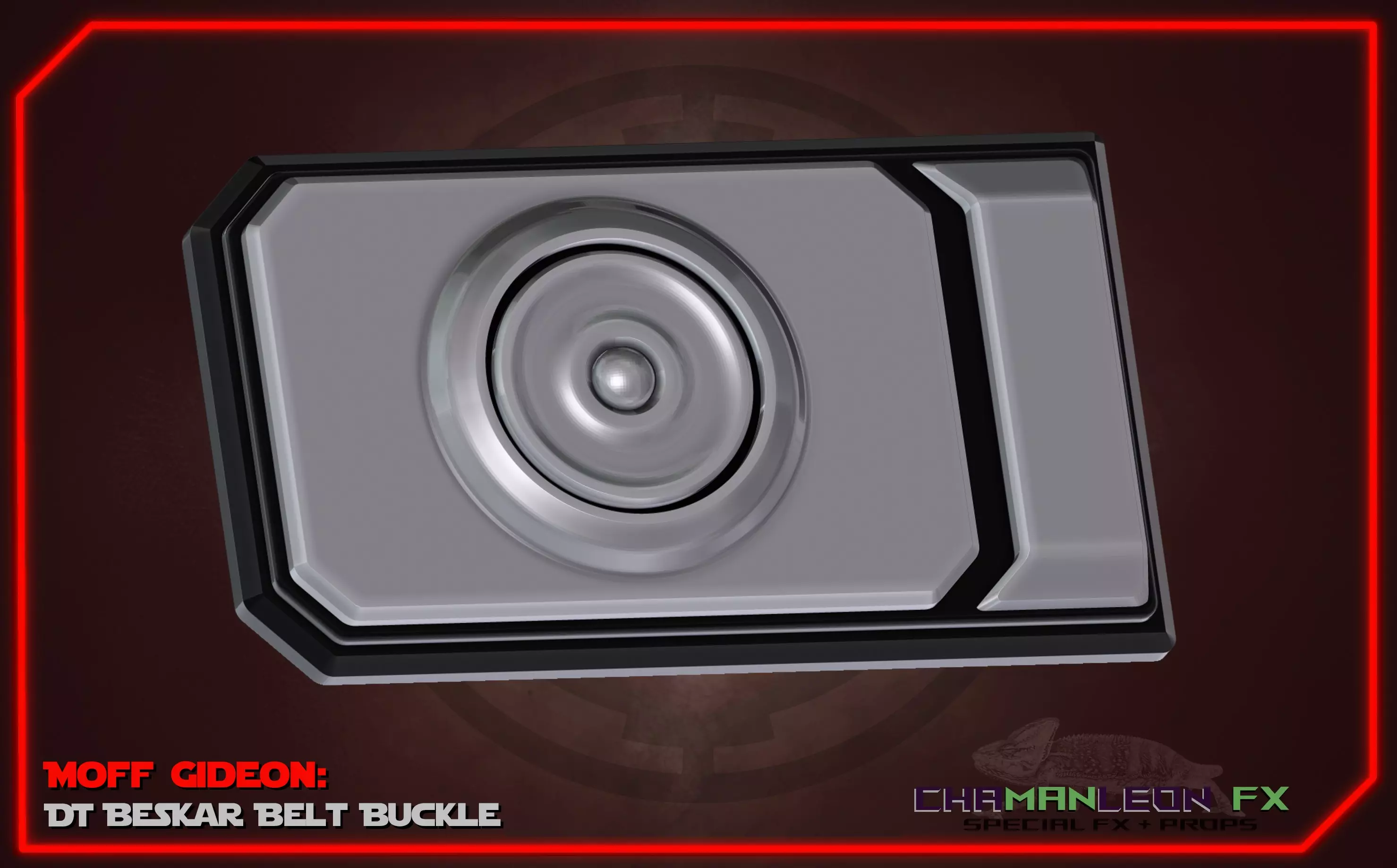 Moff Gideon Beskar Belt Buckle Mandalorian Cosplay 3d Print 3D print model_0