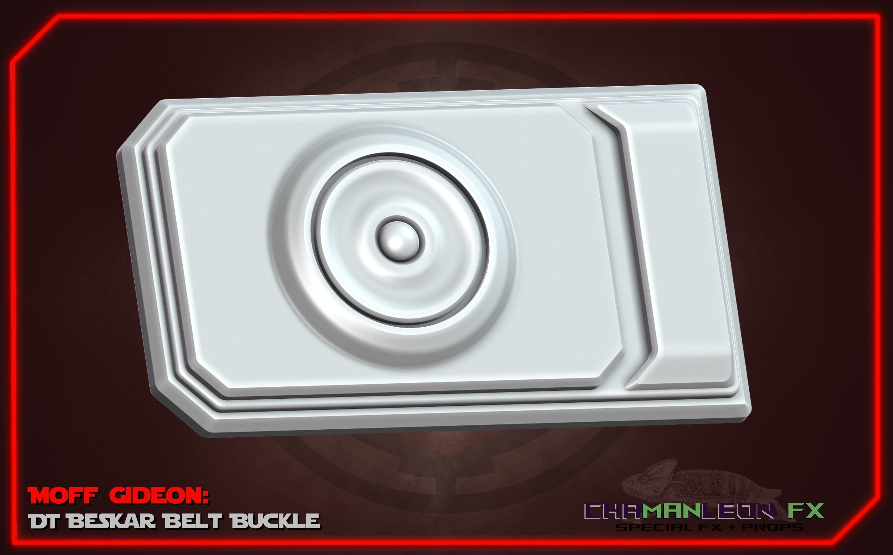 Moff Gideon Beskar Belt Buckle Mandalorian Cosplay 3d Print 3D print model_2