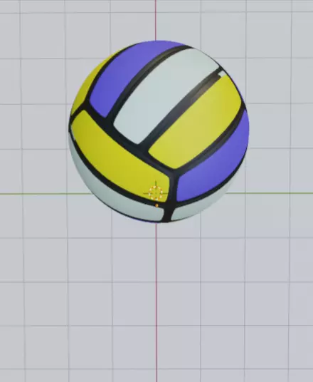Volleyball 3d model Low-poly 3D model_0