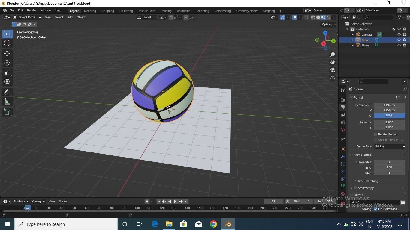Volleyball 3d model Low-poly 3D model_7