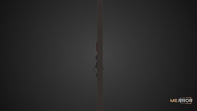 Game Ready Old Metal Door 4 Low-poly 3D model 5