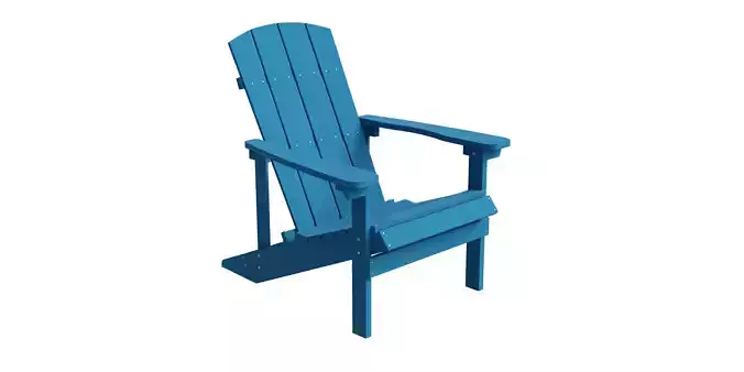 Wooden Blue Paint Patio Chair