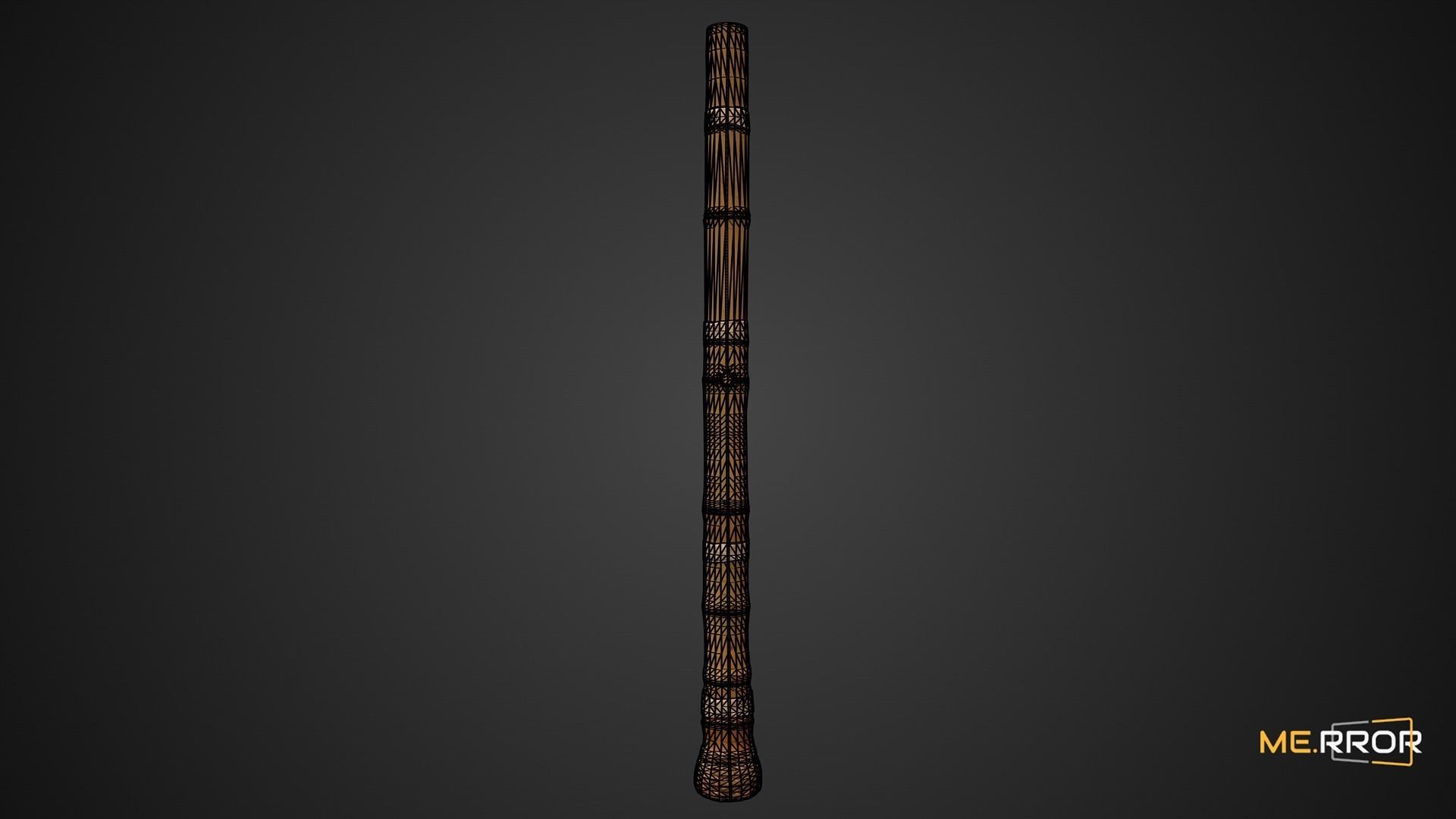 Game Ready Korean Traditional Instrument Danso Low-poly 3D model_3
