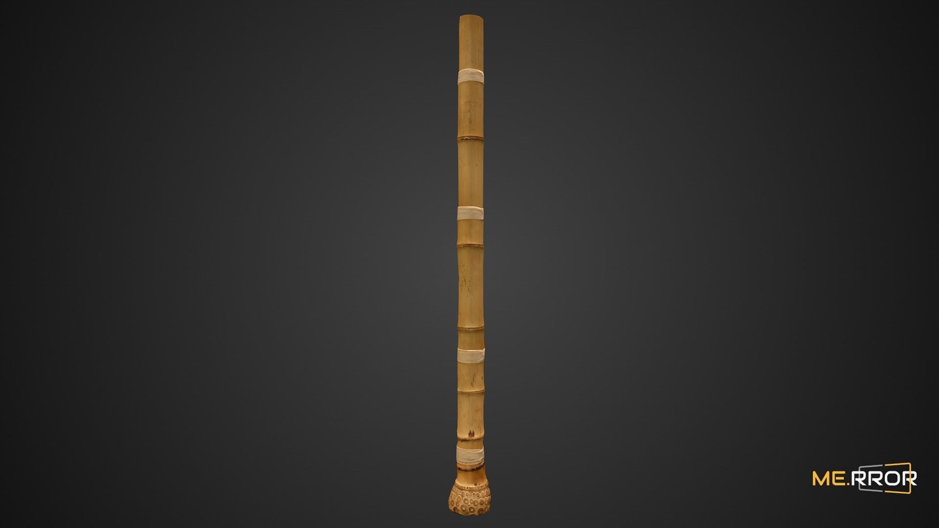 Game Ready Korean Traditional Instrument Danso Low-poly 3D model_8
