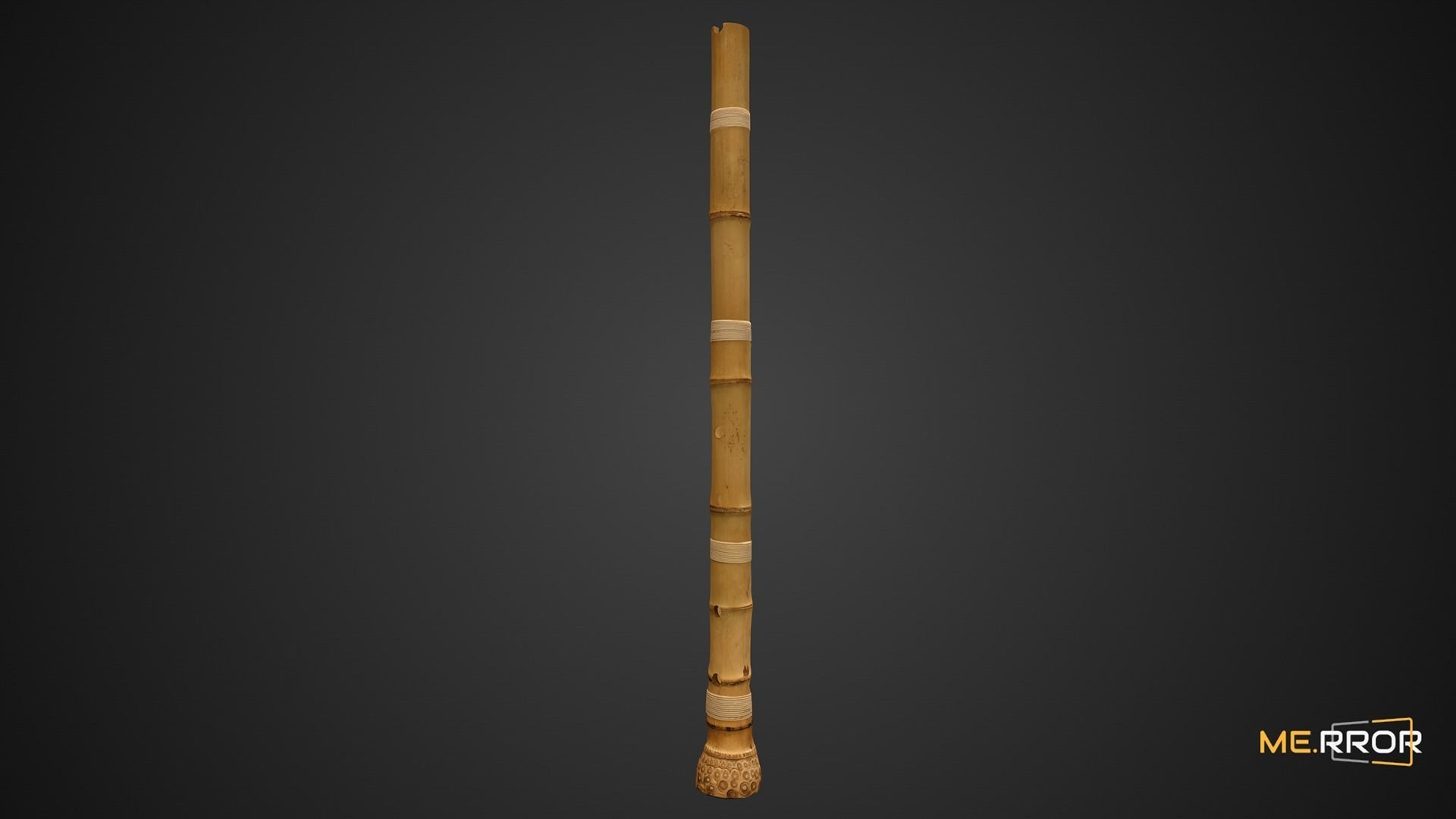 Game Ready Korean Traditional Instrument Danso Low-poly 3D model_6