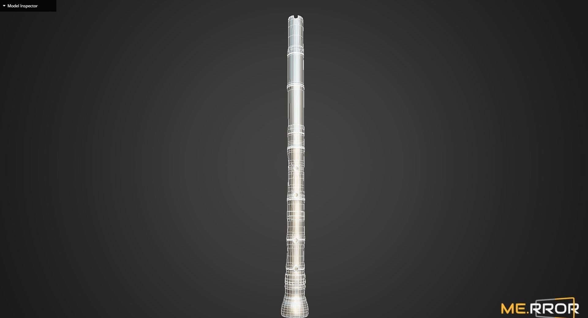 Game Ready Korean Traditional Instrument Danso Low-poly 3D model_10