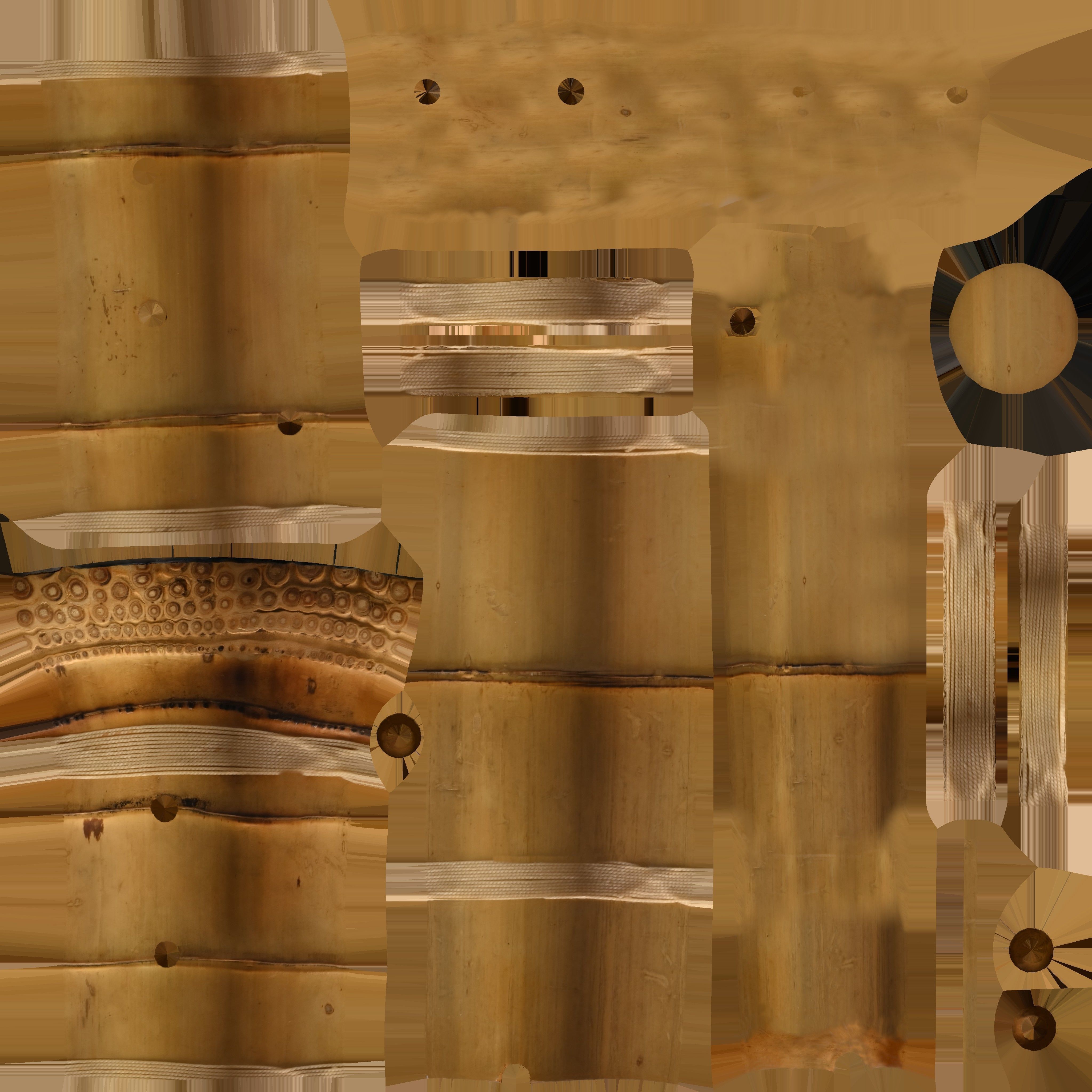 Game Ready Korean Traditional Instrument Danso Low-poly 3D model_16