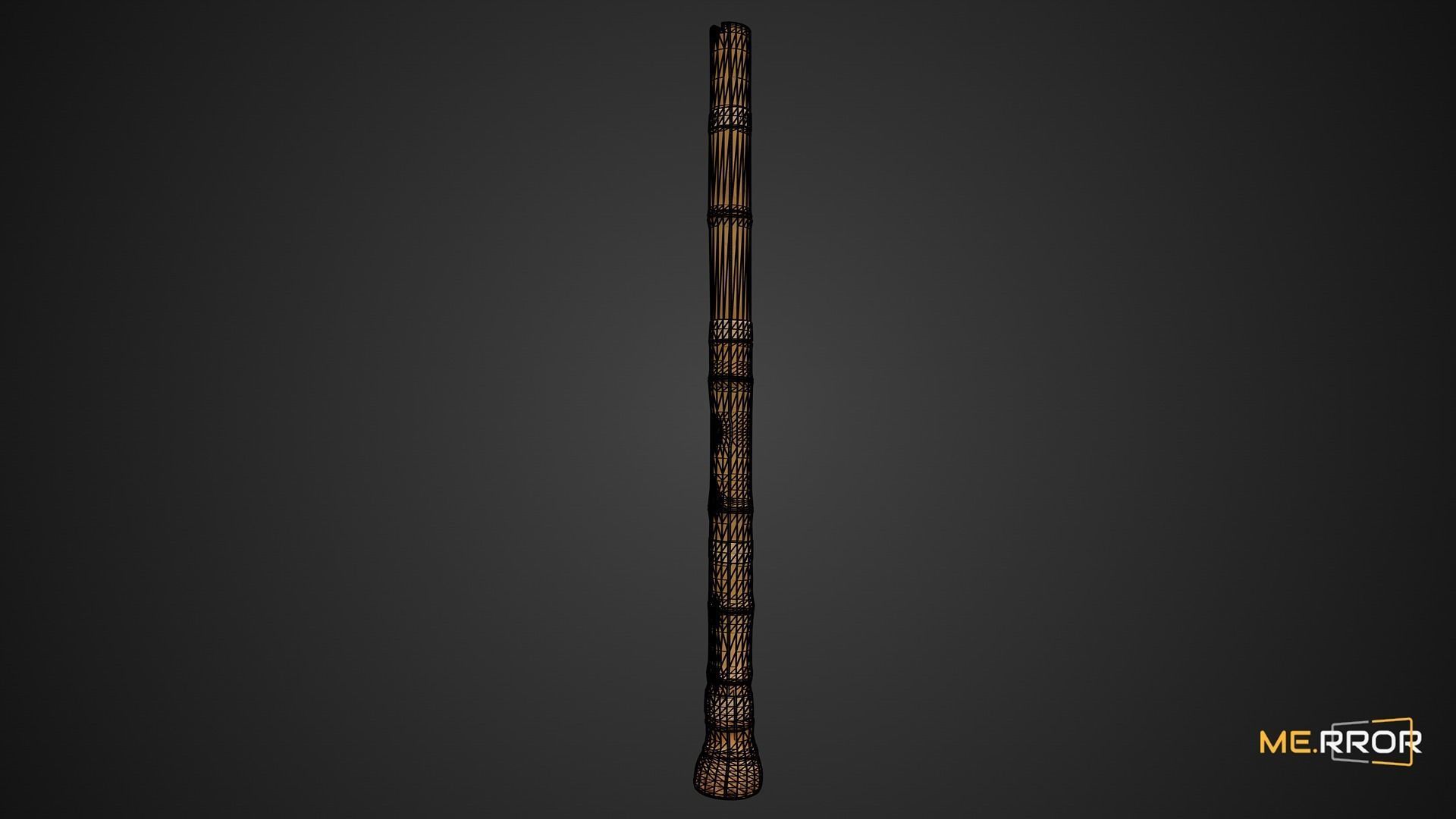 Game Ready Korean Traditional Instrument Danso Low-poly 3D model_7