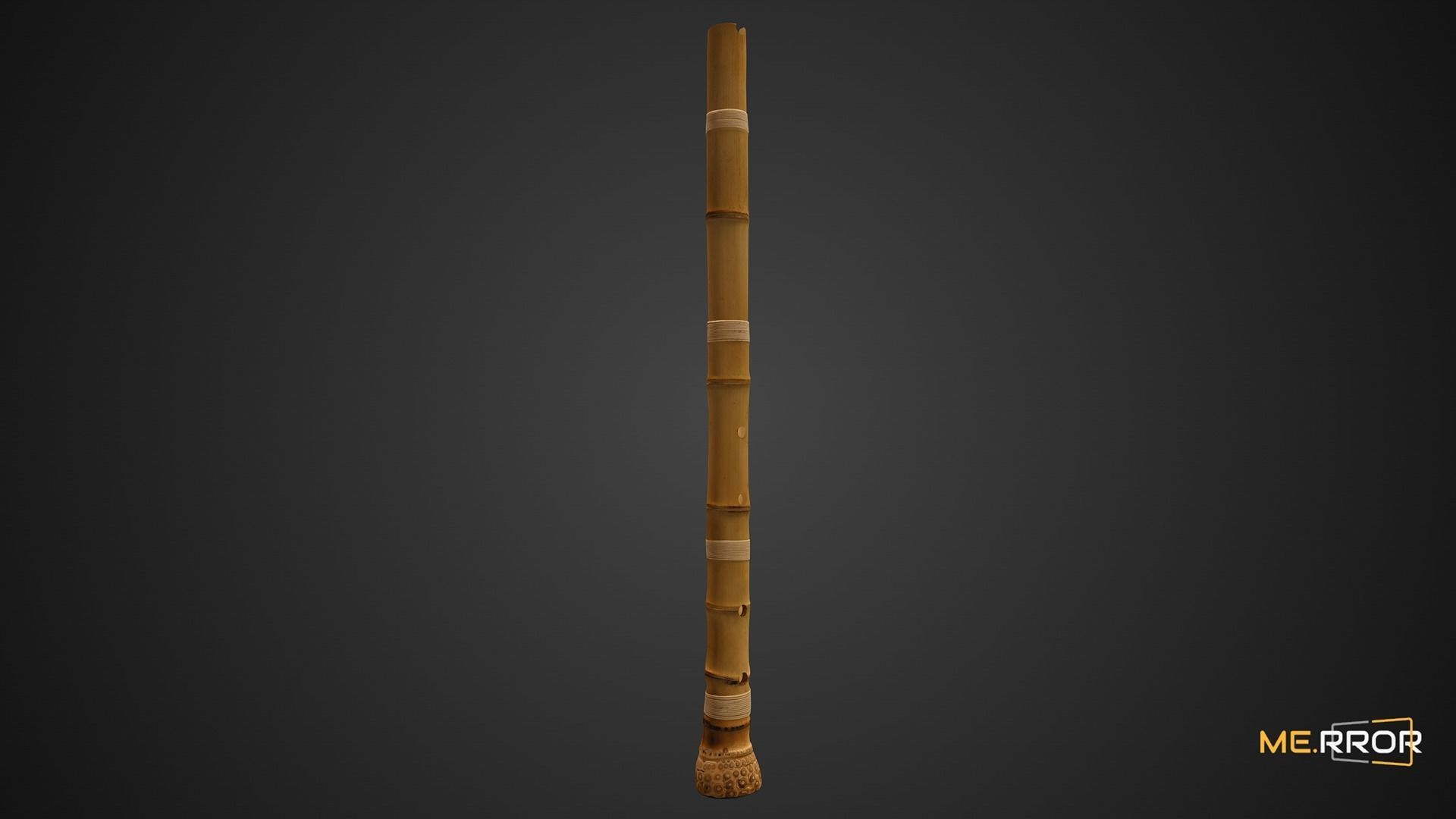 Game Ready Korean Traditional Instrument Danso Low-poly 3D model_5