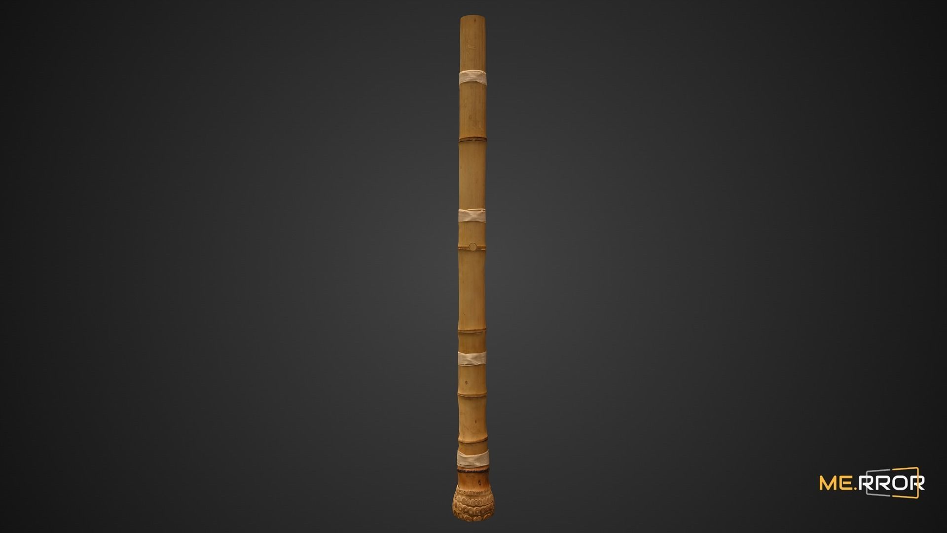 Game Ready Korean Traditional Instrument Danso Low-poly 3D model_2
