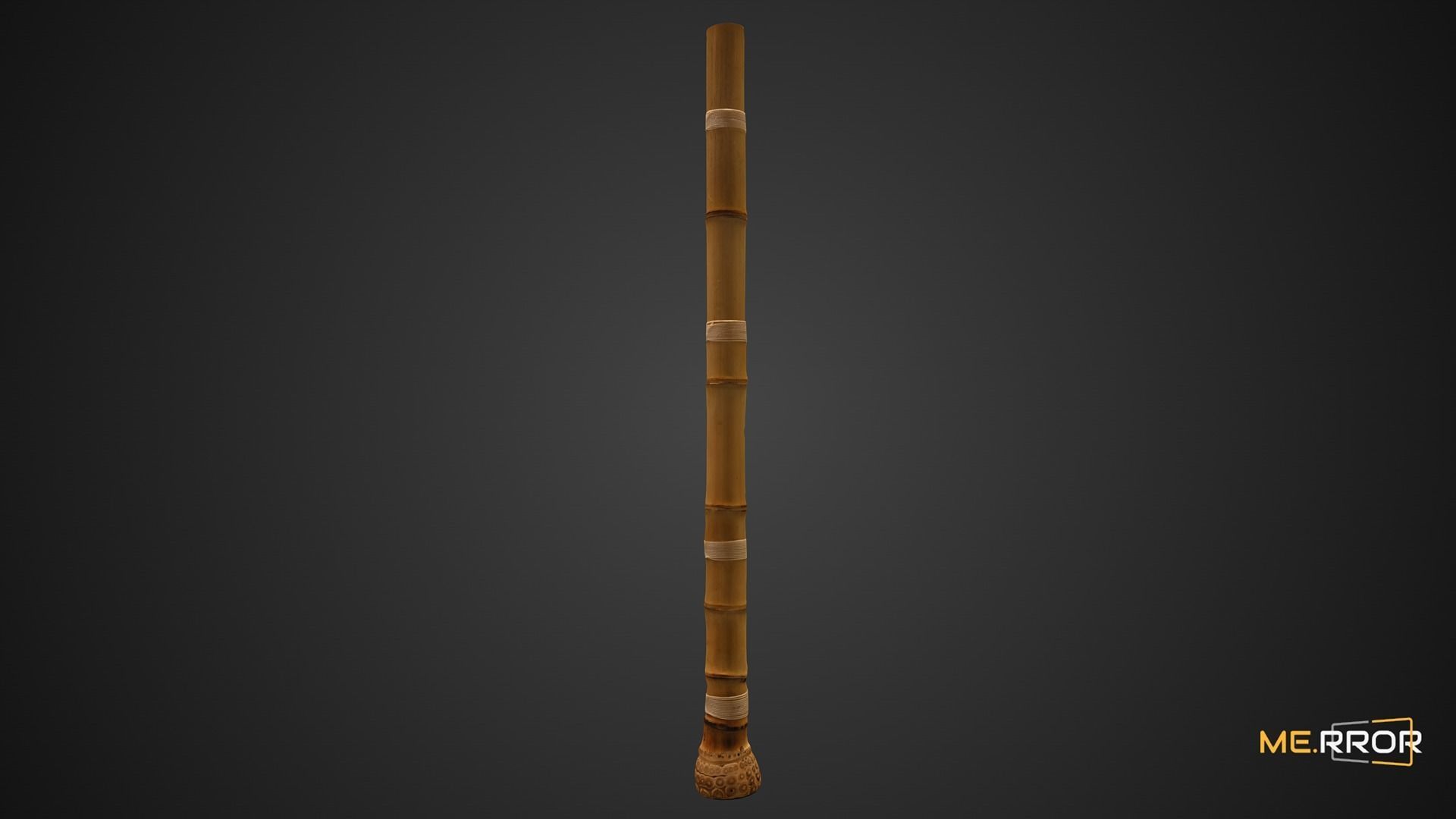 Game Ready Korean Traditional Instrument Danso Low-poly 3D model_4