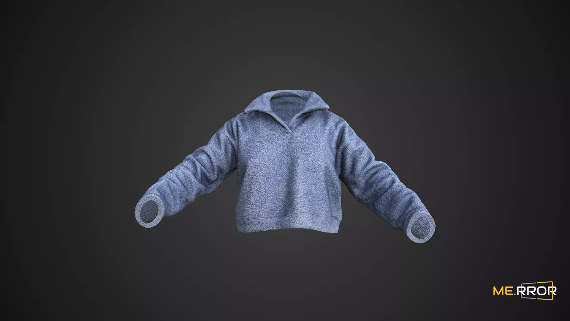 Game Ready Blue Fleece Jacket Low-poly 3D model_0