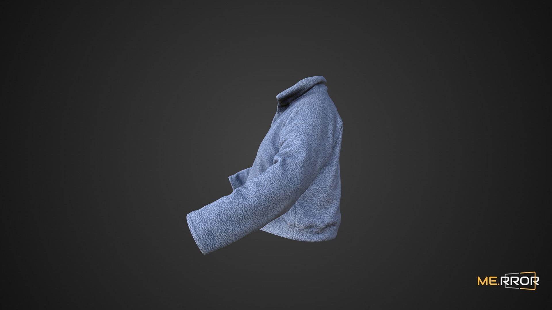 Game Ready Blue Fleece Jacket Low-poly 3D model_8