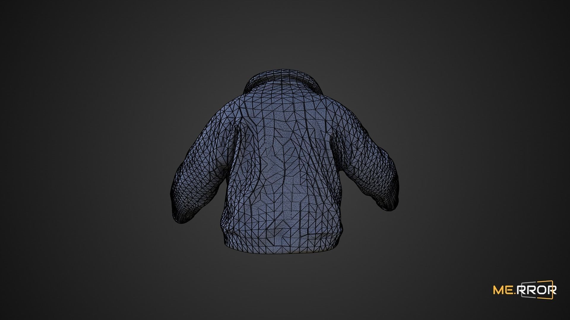 Game Ready Blue Fleece Jacket Low-poly 3D model_3