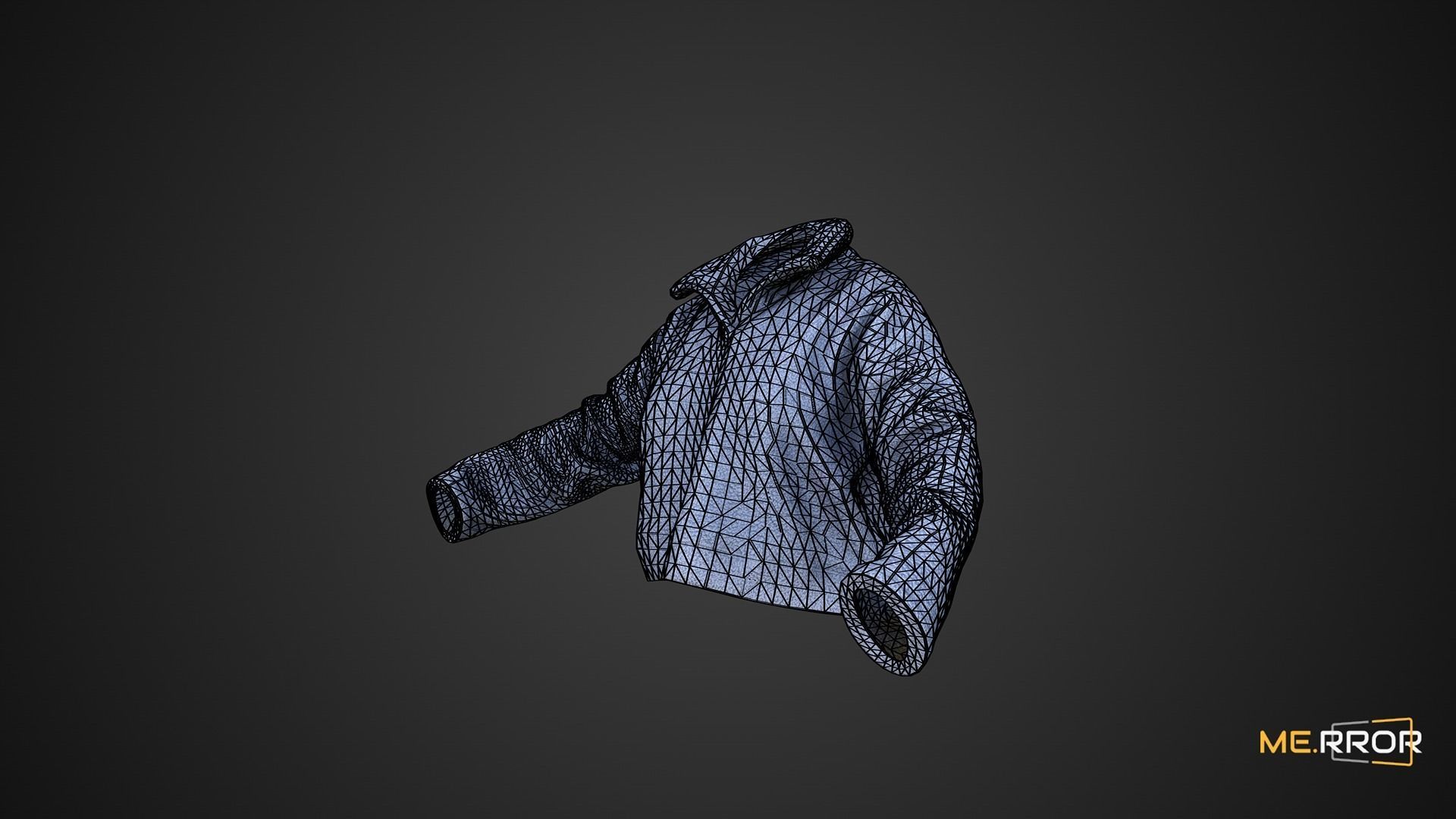 Game Ready Blue Fleece Jacket Low-poly 3D model_7