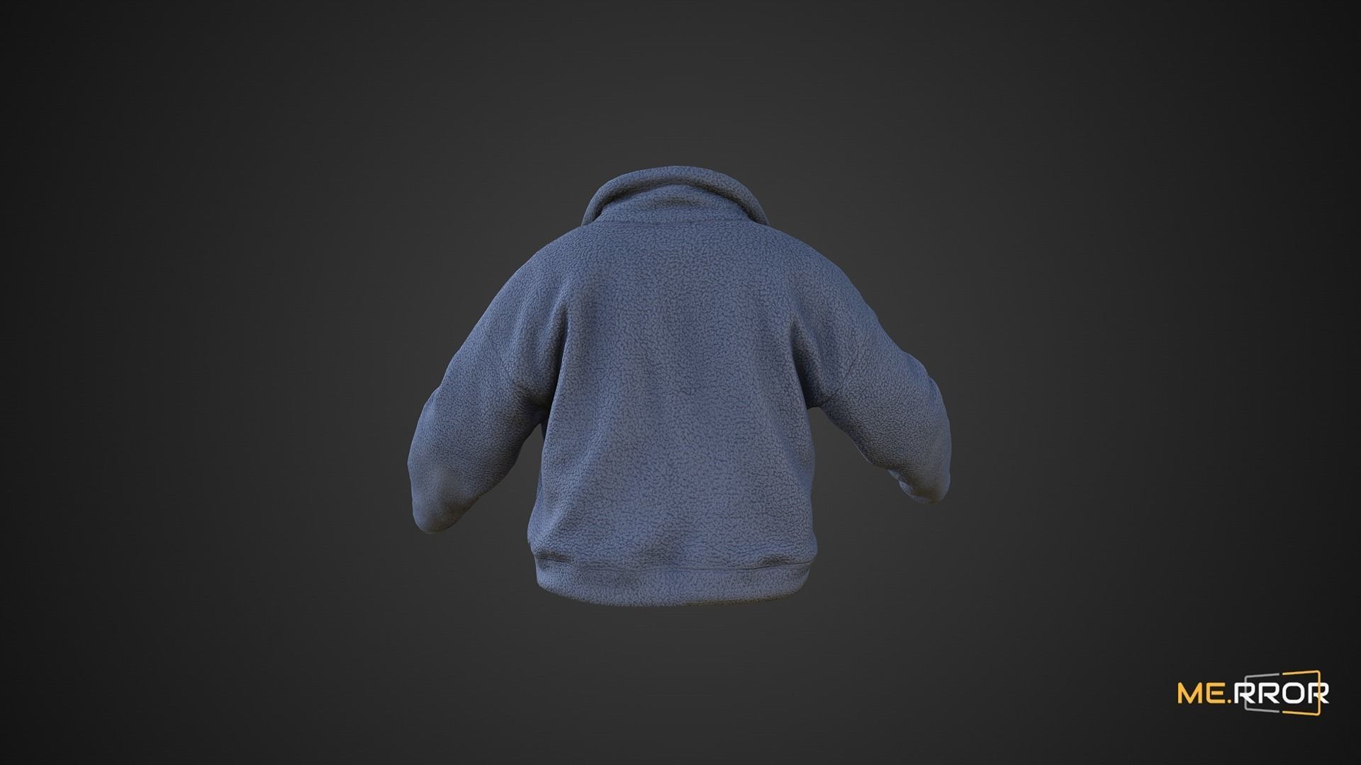 Game Ready Blue Fleece Jacket Low-poly 3D model_2