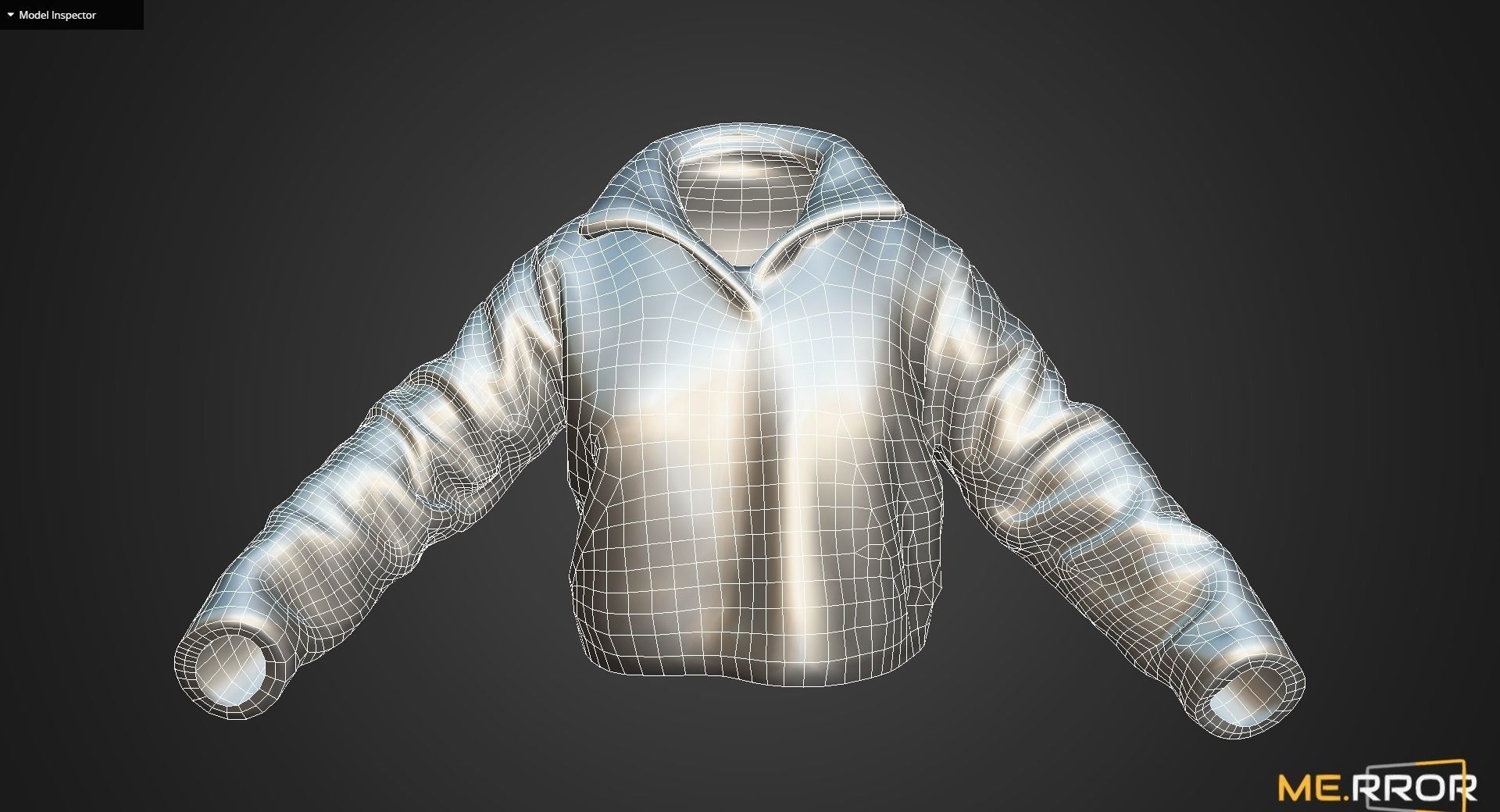 Game Ready Blue Fleece Jacket Low-poly 3D model_9