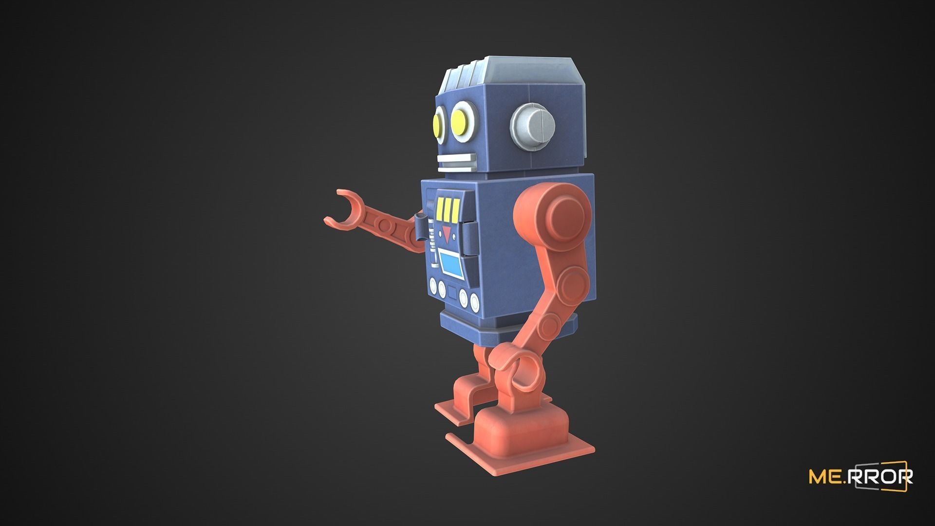 Game Ready Toy Robot Low-poly 3D model_6