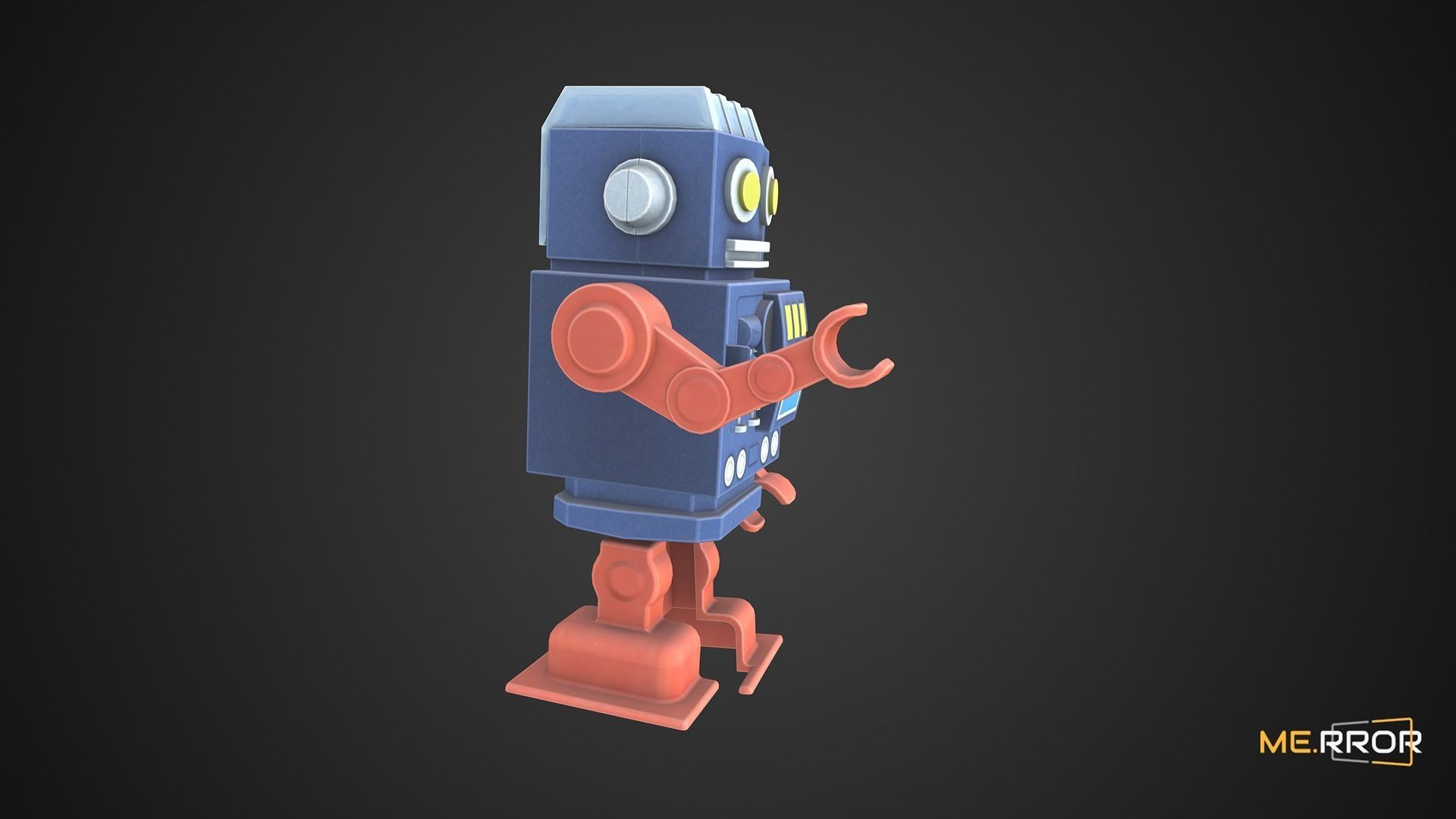 Game Ready Toy Robot Low-poly 3D model_4