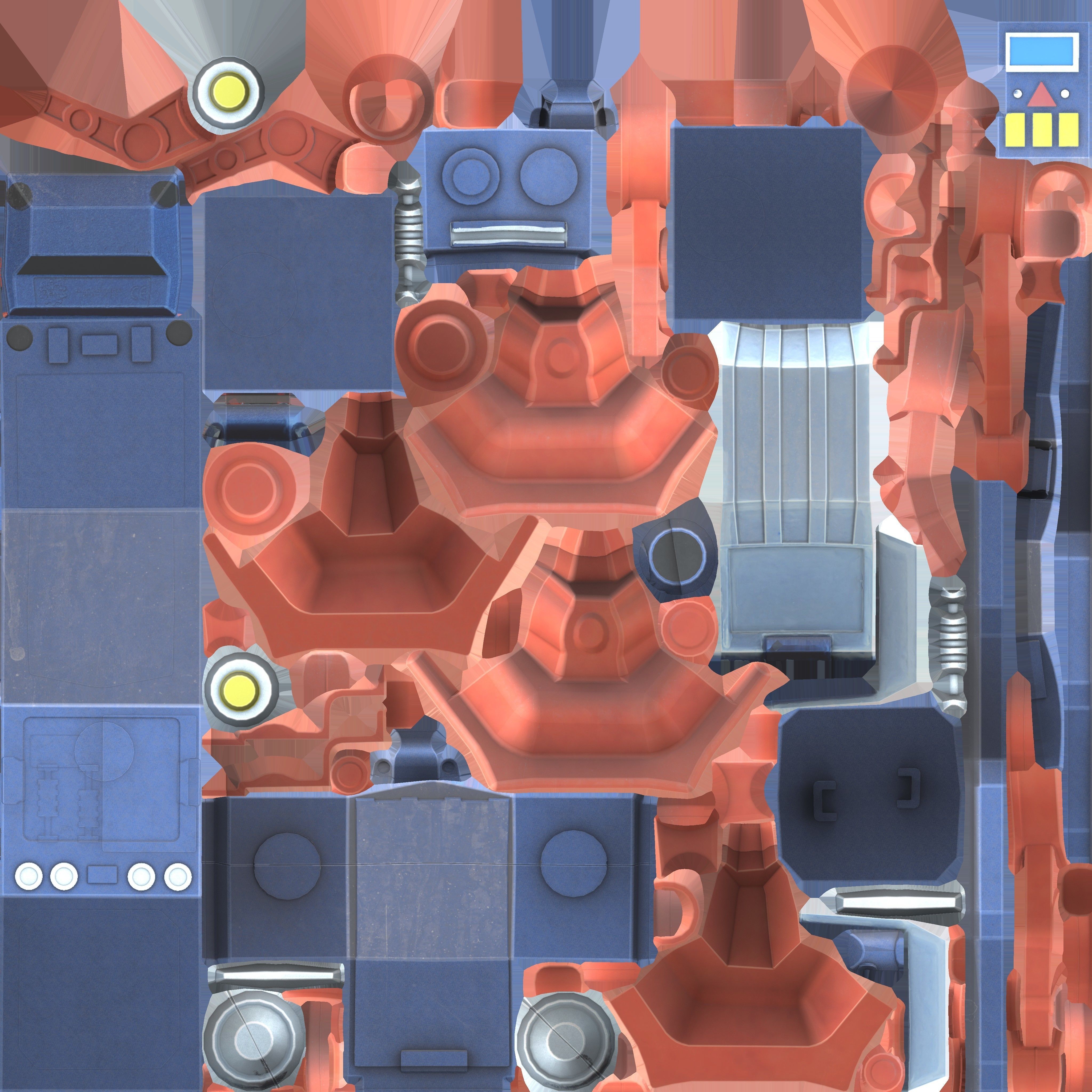 Game Ready Toy Robot Low-poly 3D model_15