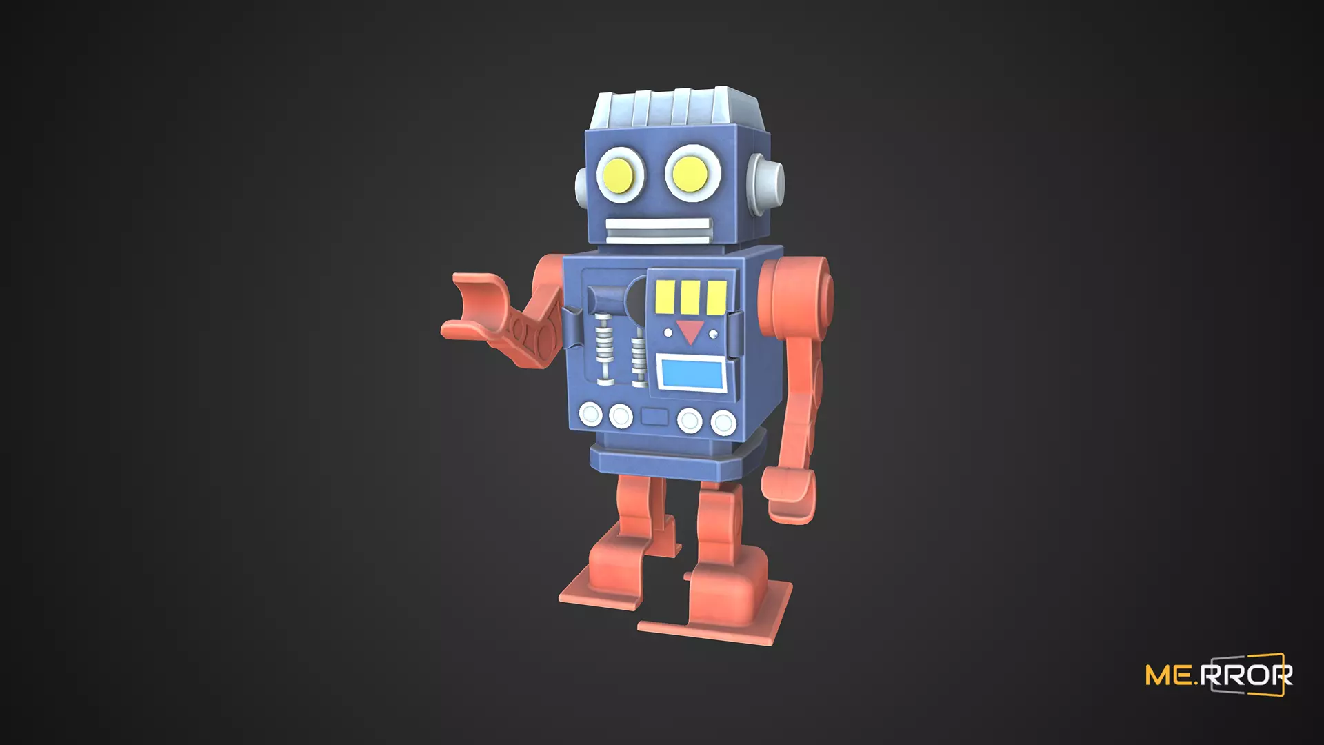 Game Ready Toy Robot Low-poly 3D model_0