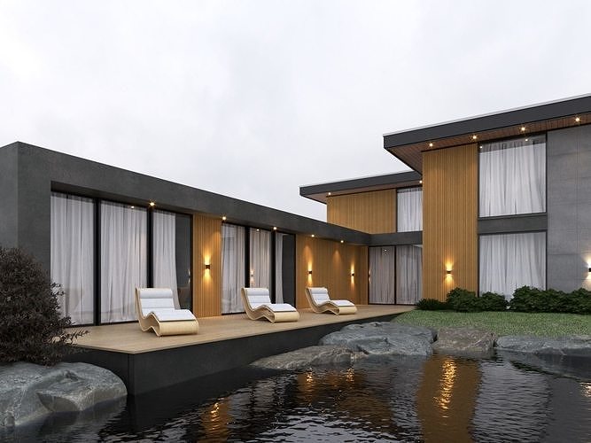 Lake House CG 3D model