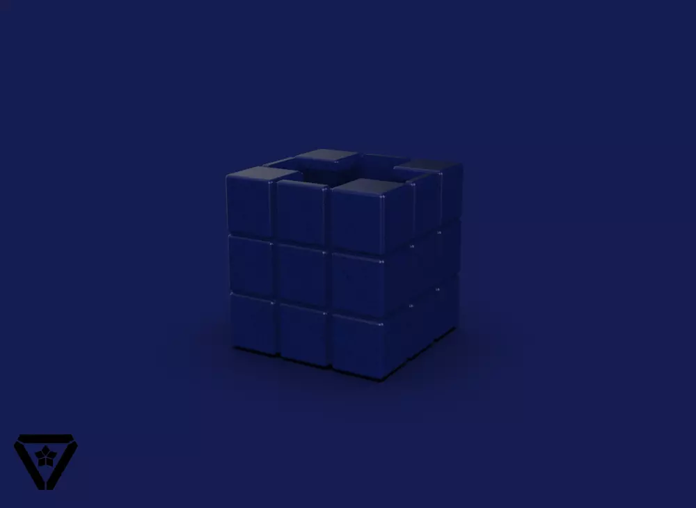 16 27 Cubes Geometric Planter Pot V1 Sakura 3D print model