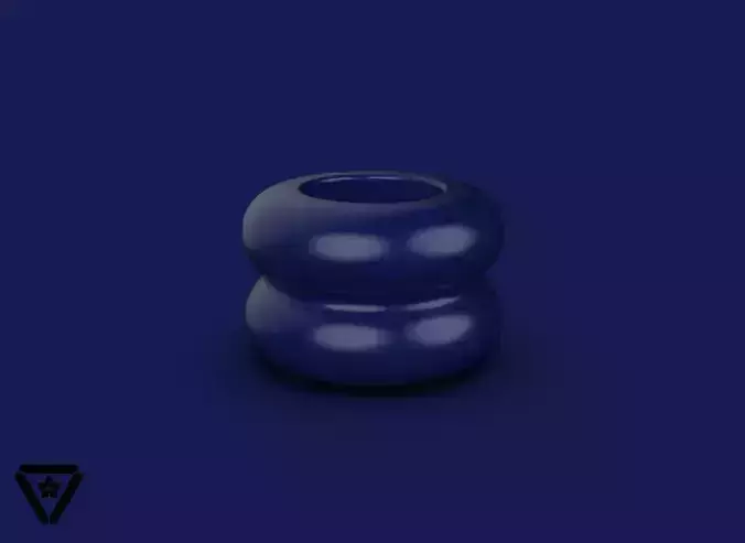 17 2 Circle Geometric Vase V1 Carina