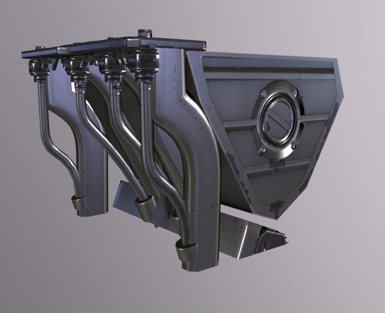 Corner Low-poly 3D model_5