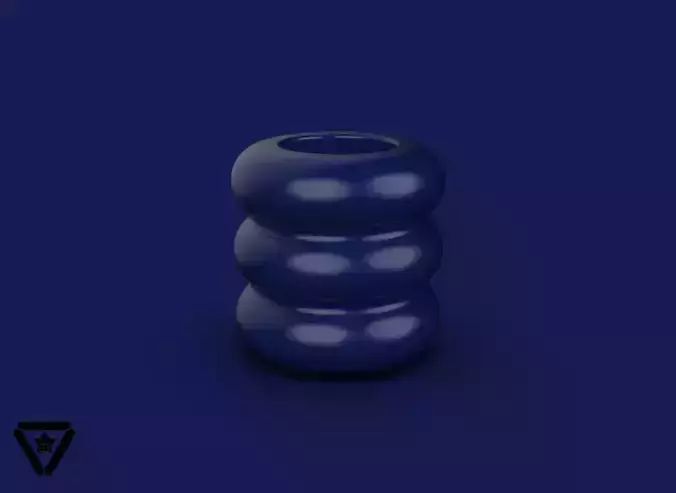 18 3 Circle Geometric Vase V1  Kara